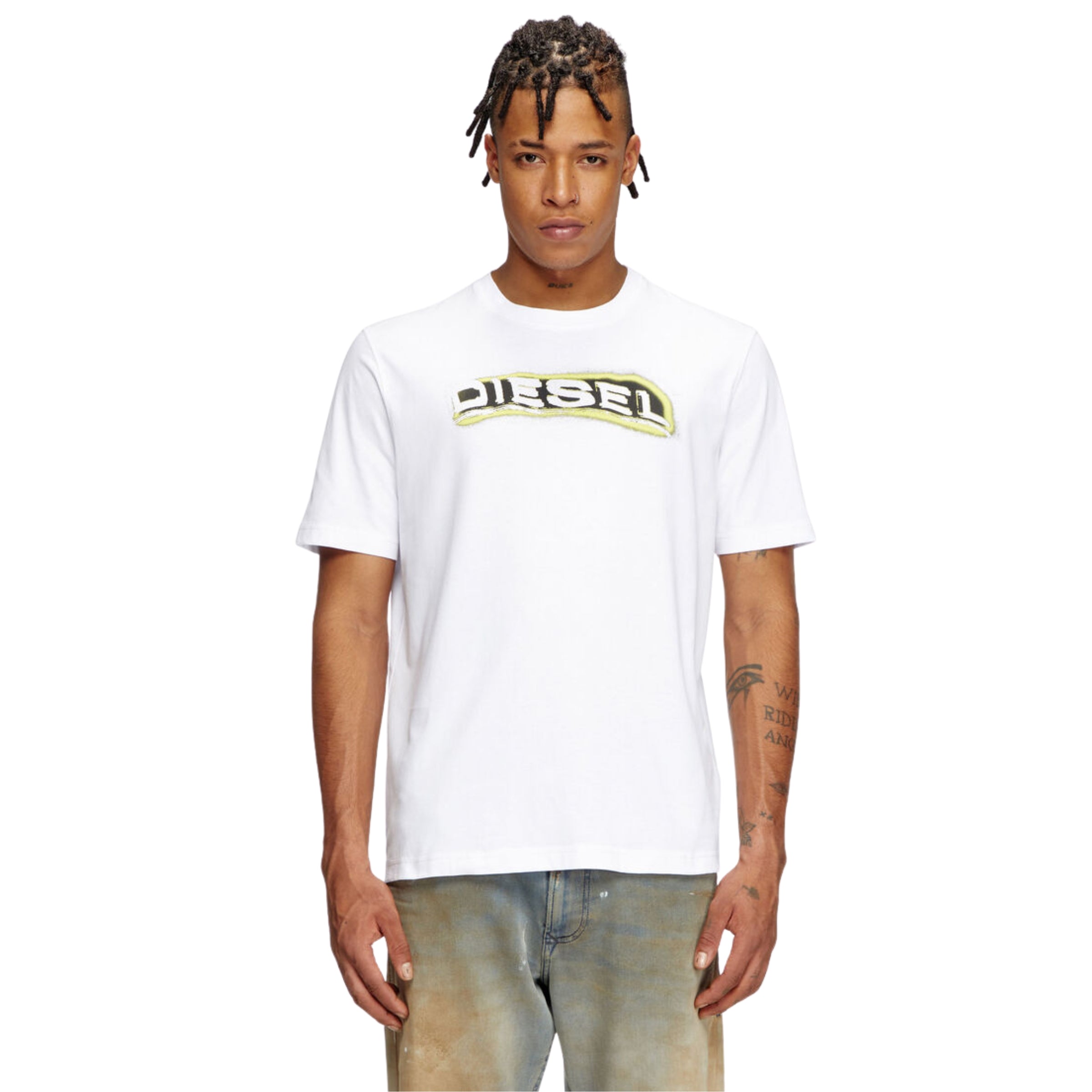 Diesel T-Shirt T-Adjust Logo White